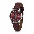 Excel Maroon Dial Maroon Leather Watch EX-5140