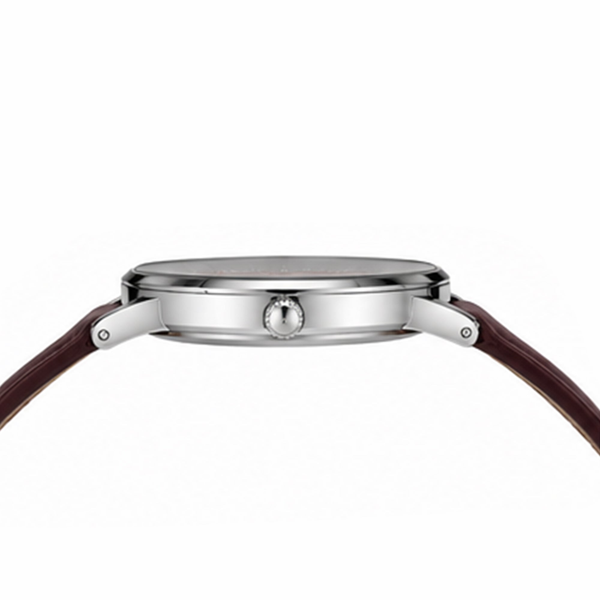Excel Maroon Dial Maroon Leather Watch EX-5140