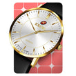 Excel White Dial Black Leather Watch EX-5060
