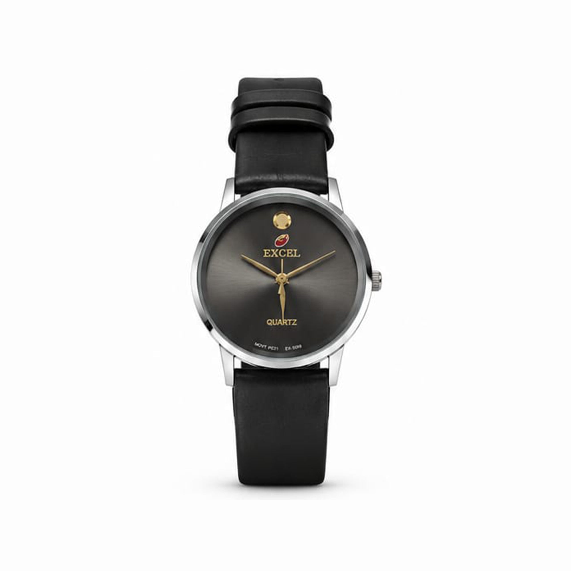 Excel Gold Dial Leather Watch EX-5059