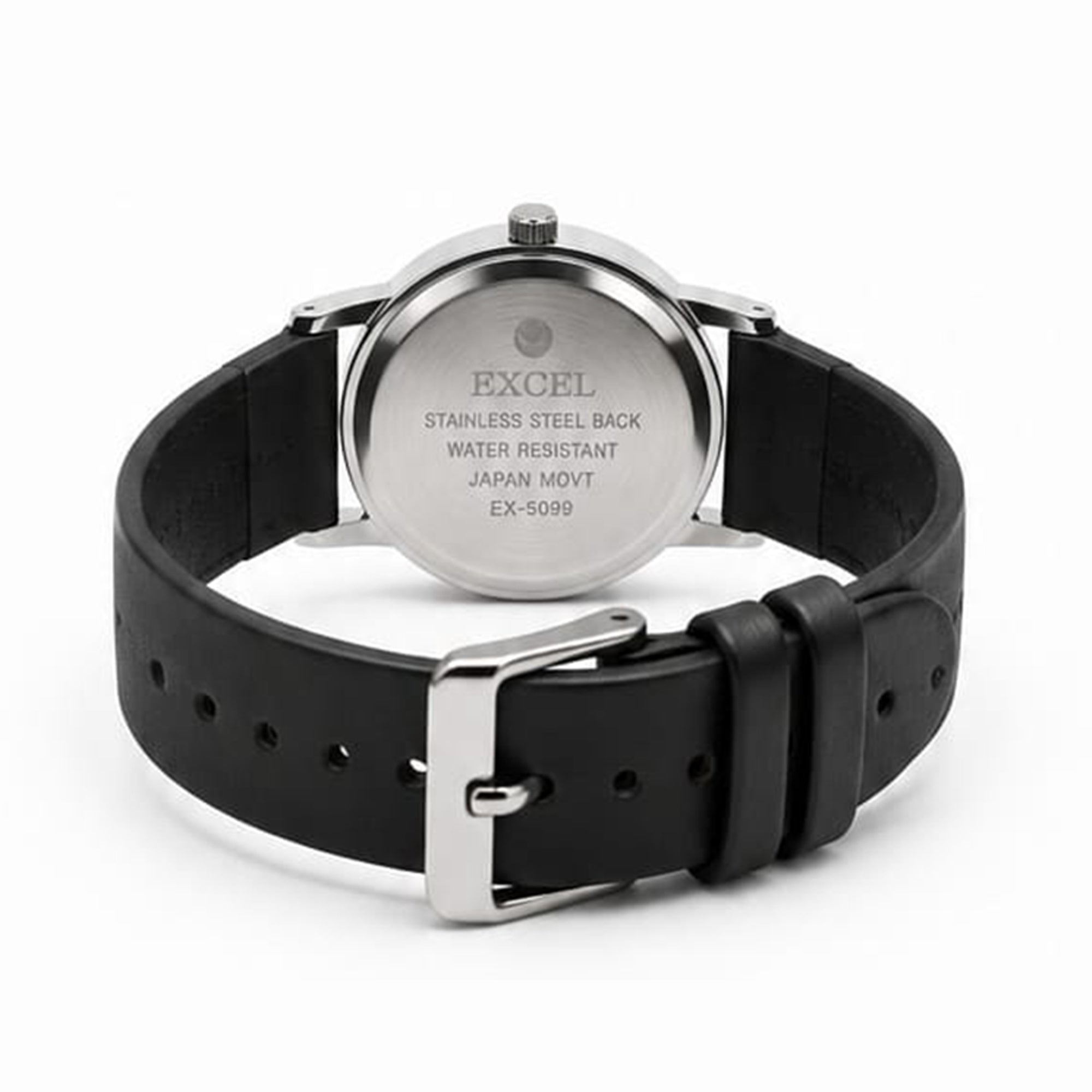 Excel Gold Dial Leather Watch EX-5059