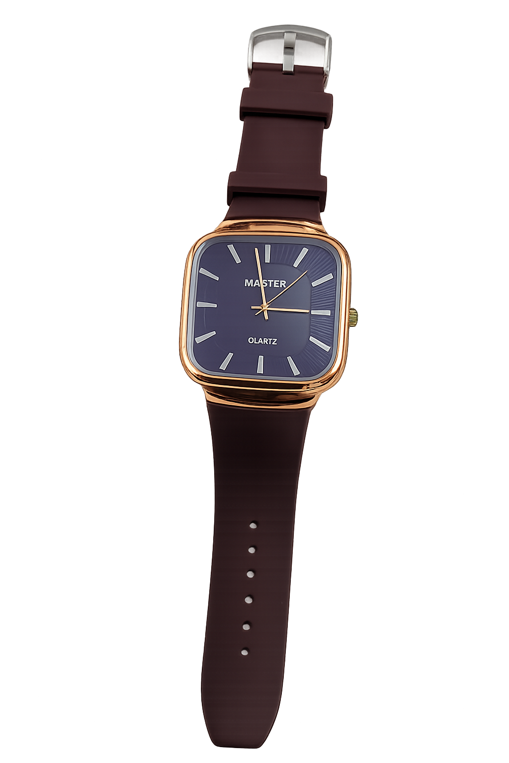 MASTER Square Dial Slim Steel Built Maroon Watch