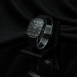 MASTER Square Dial Slim Steel Built Black Watch