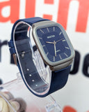 MASTER Square Dial Slim Steel Built Blue Watch