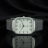 MASTER Square Dial Slim Steel Built Gray Watch